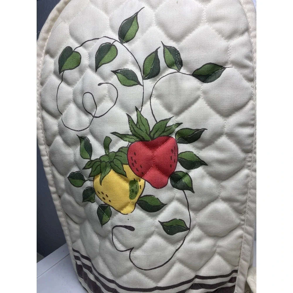 Vintage Strawberry Kitchen Set Blender Cover Pot Holders Oven Mitt Cottagecore